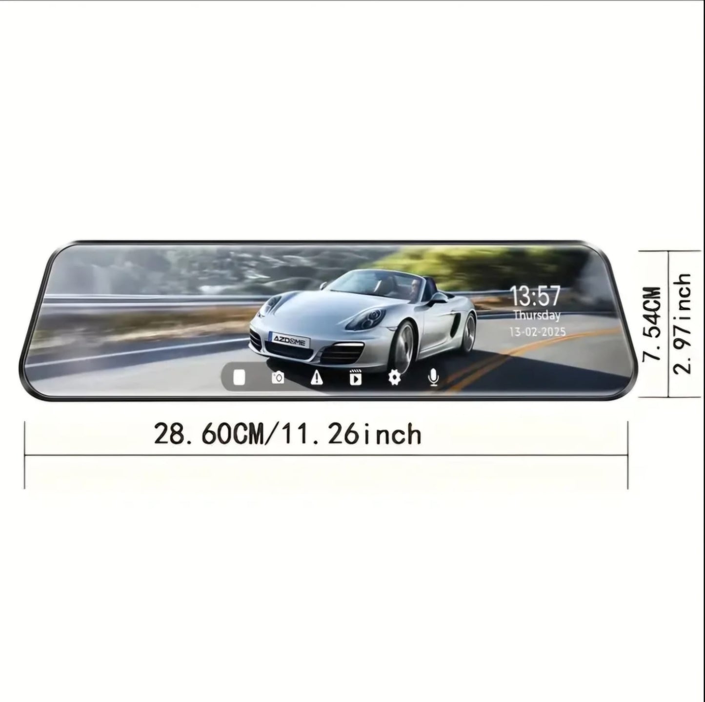 Azdome 4K DashCam Mirror PG17 - بي جي 17 منظرة داش كام أزدوم فور كي