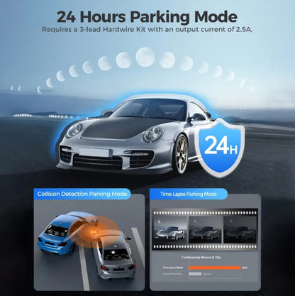 Azdome 4K DashCam Mirror PG17 - بي جي 17 منظرة داش كام أزدوم فور كي